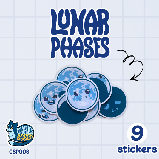 Lunar Phases Sticker Pack